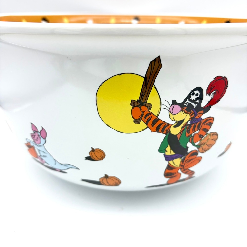 Disney Winnie the Pooh Happy Halloween Large Ceramic Serving Candy Bowl - Picture 5 of 9